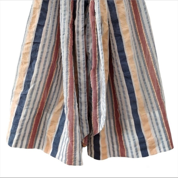 ULLA JOHNSON Elan Off The Shoulder Seersucker Jumpsuit in Sky - Picture 8 of 11